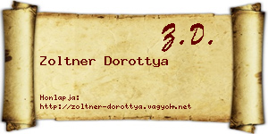 Zoltner Dorottya névjegykártya